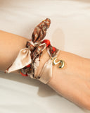 DoDoBeads Initial Scarf Necklace, Bandana Necklace with Initial Charm