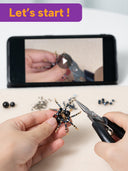 DoDoBeads Earring Making Kit, Halloween Beads Kit, Jewelry Making Kit with Glass Beads, Crystal Beads, Tube Beads, Gold Spacer Beads, Copper Wire, Earring Hook, Jump Rings, Tools