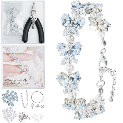 DoDoBeads Butterfly Bracelet Making Kit, Jewelry Making Supplies, Jewelry Making Kit, Crystal Beads for Jewelry Making, Bracelet Making Kit for Adults