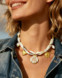 DoDoBeads Scarf Charm Necklace – Seaside Adventure – Nautical Hot Air Balloon Scarf Necklace