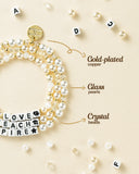 TEACH LOVE INSPIRE 3pcs Teacher Bracelets, Teacher Appreciation Gifts