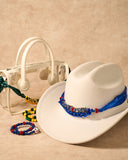 Game Day Scarf Bracelet Set for Women Green&Yellow