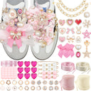 DoDoBeads 95 Pcs Pink Shoe Charms for Sneakers
