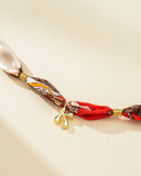 DoDoBeads Initial Scarf Necklace, Bandana Necklace with Initial Charm