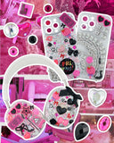 1050 Pcs Junk Phone Case Charms Kit, Charms for Customizing Cases, Kawaii Bow, Letter Beads, Nail Accessories, Flatback Pearls, Rhinestones, Cute Aesthetic Decor for Personalization