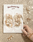 DoDoBeads Chunky Rope Shoe Laces Kit with Charms, Gold Sneaker Charms, Maximalist Junk Shoes Laces for Boots & Sneakers