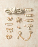 DoDoBeads Chunky Rope Shoe Laces Kit with Charms, Gold Sneaker Charms, Maximalist Junk Shoes Laces for Boots & Sneakers