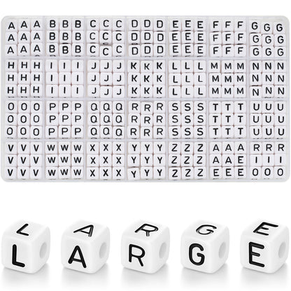 1650 Pcs Letter Beads with Extra Vowels and Number Beads- Letter Beads for Bracelet- Bracelet Letter Beads- Letter Beads for Friendship Bracelets