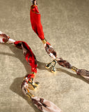 DoDoBeads Initial Scarf Necklace, Bandana Necklace with Initial Charm