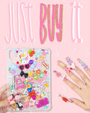 DoDoBeads 2250 Pcs Junk Case Charms Kit, Charms for Junk Cases, Phone Case Charms, Junk Case Kit with Big Charms, Bow Charms, Nail Charms, Letter Beads, Pink Charms,Junk Beads Charms