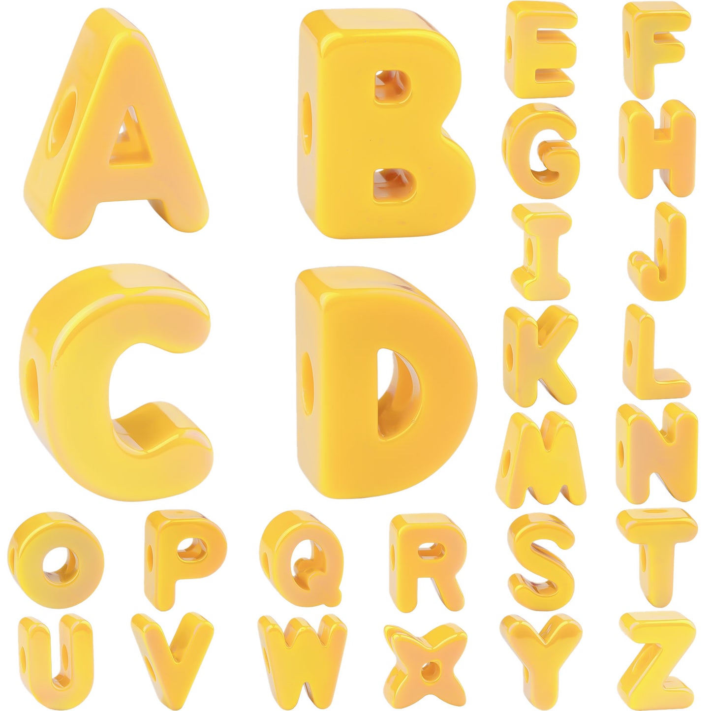 26 Pcs Cute Large Letter Beads, 20mm Jumbo Square Acrylic Letter Beads, Big Letter Beads for Bracelets, Necklaces, Bagcharms, Shoelaces, Keychains, Lanyards, Letter Charms for Craft