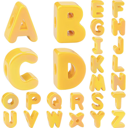 26 Pcs Cute Large Letter Beads, 20mm Jumbo Square Acrylic Letter Beads, Big Letter Beads for Bracelets, Necklaces, Bagcharms, Shoelaces, Keychains, Lanyards, Letter Charms for Craft