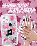 1050 Pcs Junk Phone Case Charms Kit, Charms for Customizing Cases, Kawaii Bow, Letter Beads, Nail Accessories, Flatback Pearls, Rhinestones, Cute Aesthetic Decor for Personalization