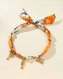 DoDoBeads Orange Scarf Necklace