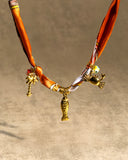 DoDoBeads Orange Scarf Necklace