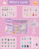 Deinduser Charm Bracelet Making Kit, Jewelry Making Supplies, Charms for Jewelry Making, Craft Kit for Your Princess, Gift for Your Princess