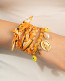 DoDoBeads Orange Scarf Necklace