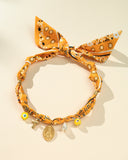 DoDoBeads Orange Scarf Necklace