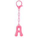 DoDoBeads Initial Keychains, Pink Bubble Bag Charm for Handbags