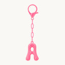 DoDoBeads Initial Keychains, Pink Bubble Bag Charm for Handbags