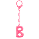 DoDoBeads Initial Keychains, Pink Bubble Bag Charm for Handbags