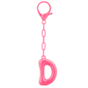 DoDoBeads Initial Keychains, Pink Bubble Bag Charm for Handbags