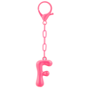 DoDoBeads Initial Keychains, Pink Bubble Bag Charm for Handbags