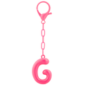 DoDoBeads Initial Keychains, Pink Bubble Bag Charm for Handbags