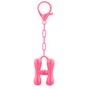 DoDoBeads Initial Keychains, Pink Bubble Bag Charm for Handbags