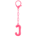 DoDoBeads Initial Keychains, Pink Bubble Bag Charm for Handbags