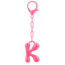 DoDoBeads Initial Keychains, Pink Bubble Bag Charm for Handbags