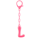 DoDoBeads Initial Keychains, Pink Bubble Bag Charm for Handbags