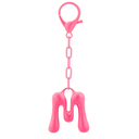 DoDoBeads Initial Keychains, Pink Bubble Bag Charm for Handbags