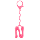 DoDoBeads Initial Keychains, Pink Bubble Bag Charm for Handbags