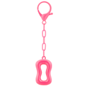 DoDoBeads Initial Keychains, Pink Bubble Bag Charm for Handbags