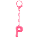 DoDoBeads Initial Keychains, Pink Bubble Bag Charm for Handbags