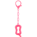 DoDoBeads Initial Keychains, Pink Bubble Bag Charm for Handbags