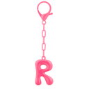 DoDoBeads Initial Keychains, Pink Bubble Bag Charm for Handbags
