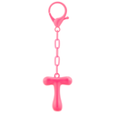 DoDoBeads Initial Keychains, Pink Bubble Bag Charm for Handbags