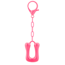 DoDoBeads Initial Keychains, Pink Bubble Bag Charm for Handbags