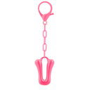 DoDoBeads Initial Keychains, Pink Bubble Bag Charm for Handbags