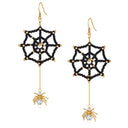 DoDoBeads Earring Making Kit, Halloween Earrings Making Kit, Jewelry Making Kit with Spider Cubic Zirconia Pendant, Glass Beads, Gold Spacer Beads, Earring Hooks, Jump Rings, Tools