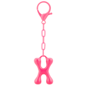 DoDoBeads Initial Keychains, Pink Bubble Bag Charm for Handbags