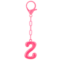 DoDoBeads Initial Keychains, Pink Bubble Bag Charm for Handbags