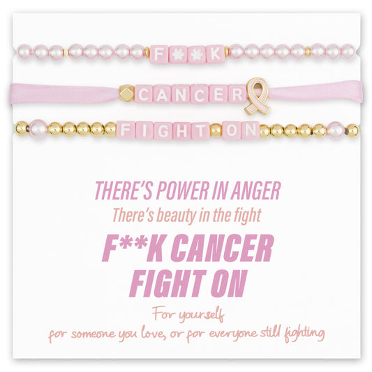 Breast Cancer Awareness Bracelets, Red Ribbon Week Bracelets Bulk, Cancer Care Gifts for Women, Support Gift for Women & Survivors