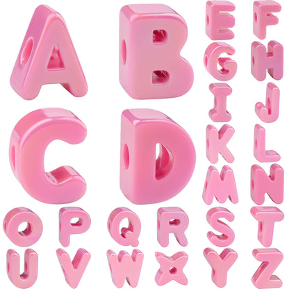 26 Pcs Cute Large Letter Beads, 20mm Jumbo Square Acrylic Letter Beads, Big Letter Beads for Bracelets, Necklaces, Bagcharms, Shoelaces, Keychains, Lanyards, Letter Charms for Craft