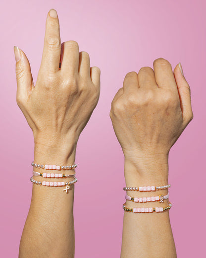 Breast Cancer Awareness Bracelets, Red Ribbon Week Bracelets Bulk, Cancer Care Gifts for Women, Support Gift for Women & Survivors