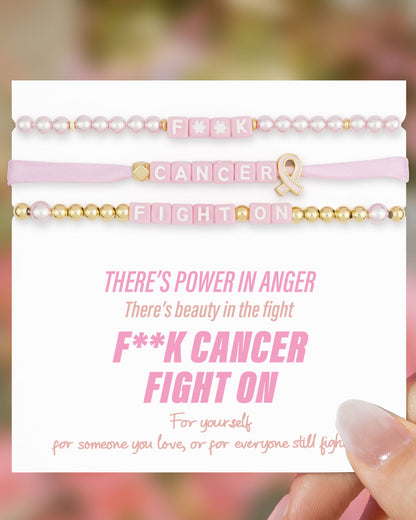 Breast Cancer Awareness Bracelets, Red Ribbon Week Bracelets Bulk, Cancer Care Gifts for Women, Support Gift for Women & Survivors